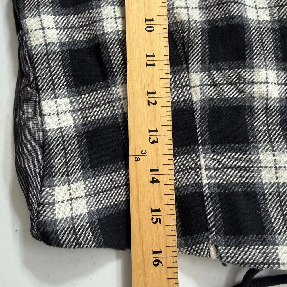 Monnalisa Designer Black & White Plaid Wool Vest Girls Size 12 Preppy Chic NWT